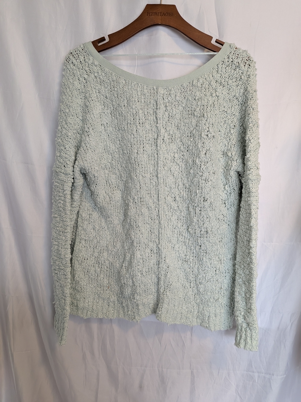 Free People Soft Mint Chunky Knit Sweater Size Small - Picture 4 of 4
